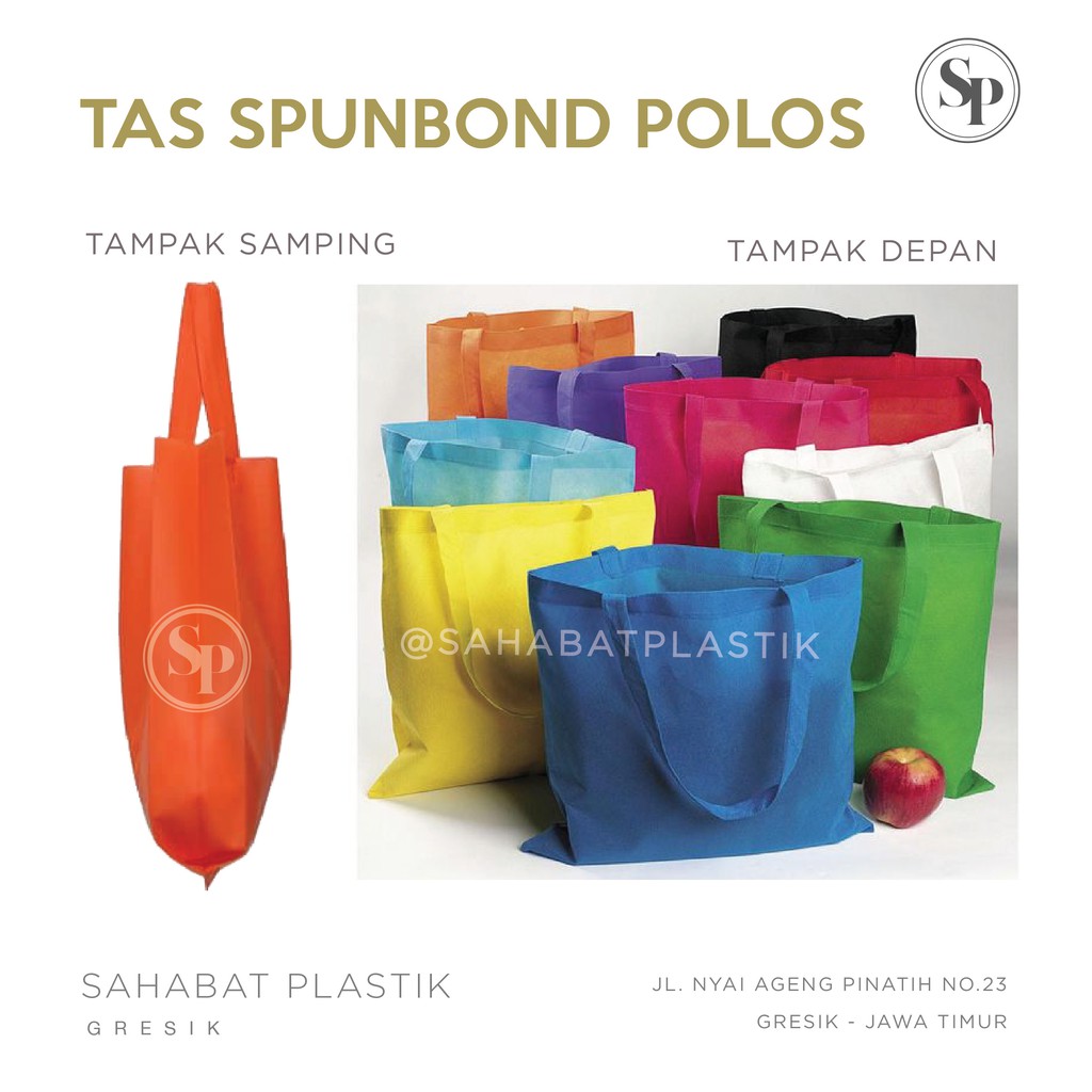 12PCS Tas Spunbond POLOS 30 x 40 cm /TAS UNTUK PROMOSI/ tas ulang tahun/Tas Kain 25 x 35 cm/ Tas Tenteng / Tas Souvenir/ Goodie bag-2