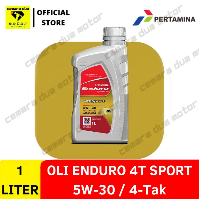 OLI PERTAMINA ENDURO 4T SPORT 5W-30 1 LITER FULLY SYNTHETIC OLI MOTOR SPORT OLI ENDURO SPORT 4TAK OL