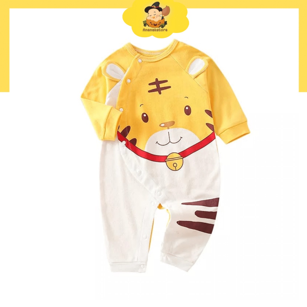 ANANAKSTORE- BAJU BAYI IMPOR KOREA/JUMPER HARIMAU 0-24 BULAN/JUMPER BABY LUCU PREMIUM