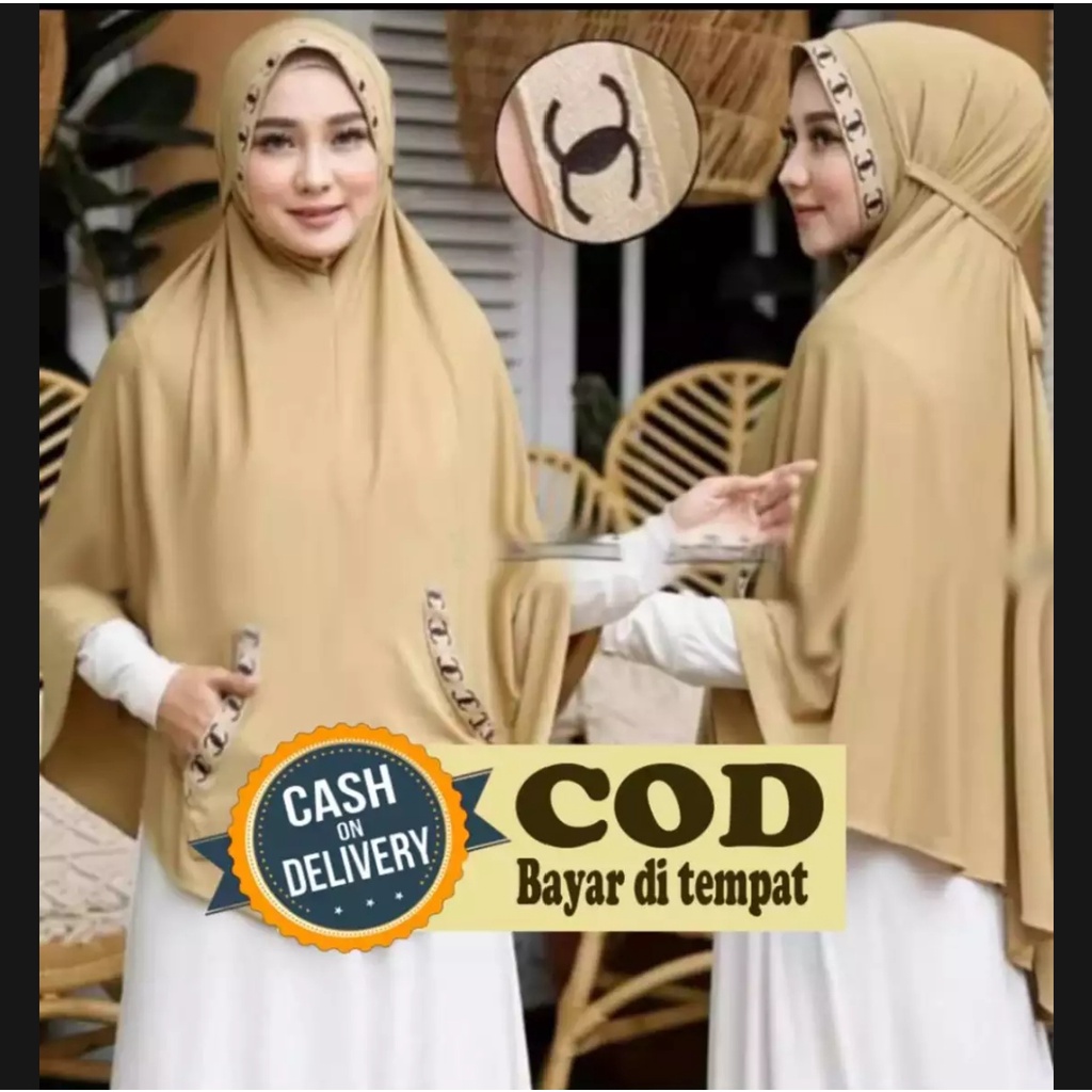 Jilbab Instant Dewasa Bergo Saku List Jumbo Bahan Jersey Terbaru Termurah / Alody's Collection