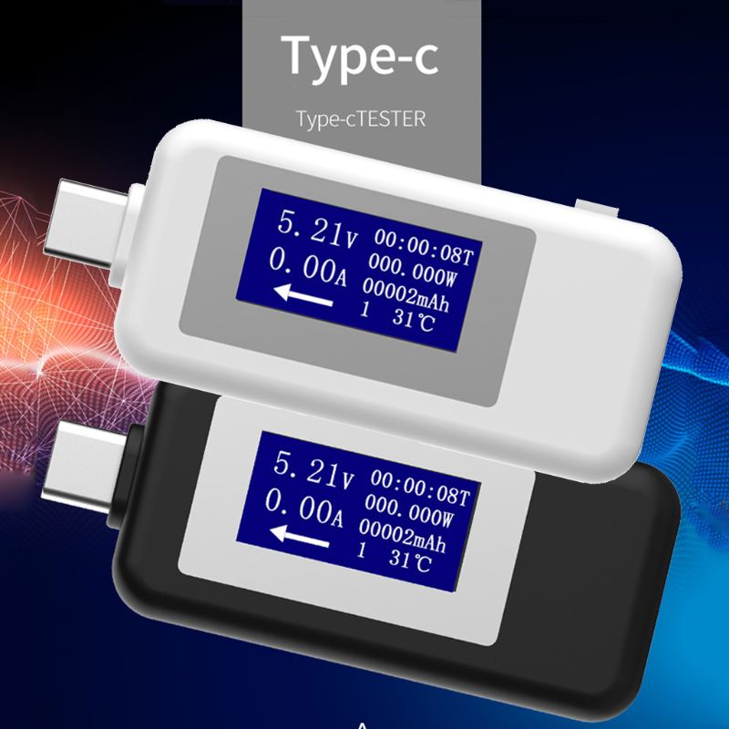 Btsg USB Tester Type-C LCD Digital Tester Tegangan Dan Arus Untuk Komputer Desktop