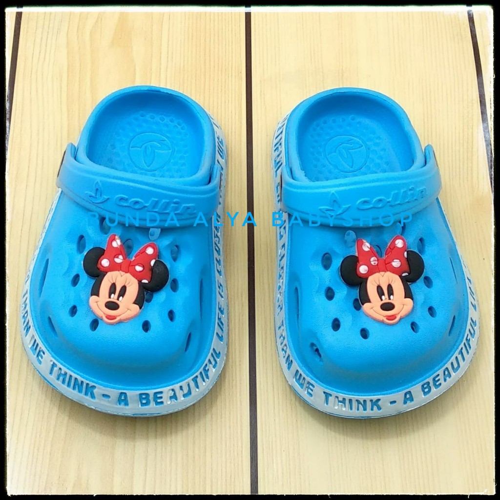 Sandal Anak Perempuan Usia 6 Bulan 1 2 3 4 5 Tahun Karet BIRU - Sendal Anak Cewek Lentur Lucu Karet Anti Licin Size 18 - 29