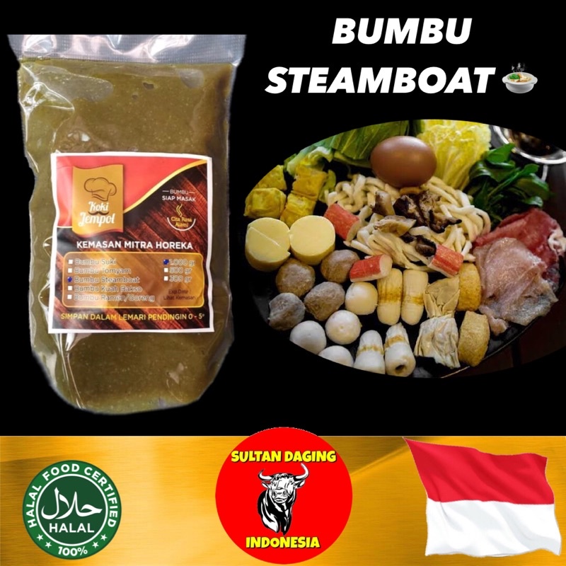

BUMBU STEAMBOAT KOKI JEMPOL 1 KG/ BUMBU STEAMBOAT PREMIUM/ BUMBU KUAH STEAMBOAT 1KG/ STEAMBOAT BUMBU SHABU BASE/STEAMBOAT BUMBU SHABU/BUMBU KUAH SHABU