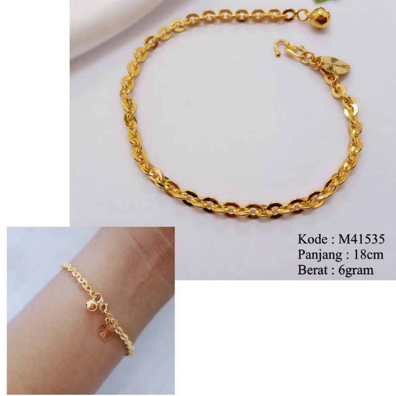 Missi - M41535 Gelang Tangan Rantai Nori Lapis Emas 24karat