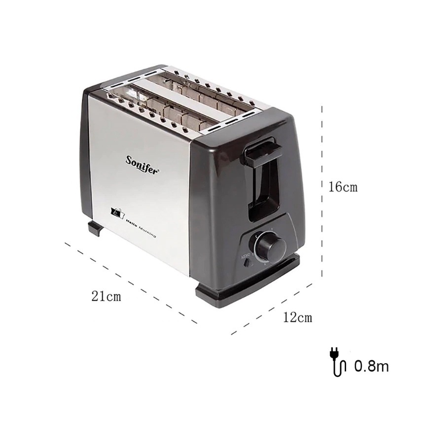 TOASTER PEMANGGANG ROTI / ROTI BAKAR / SONIFER TOASTER 2 SLOT