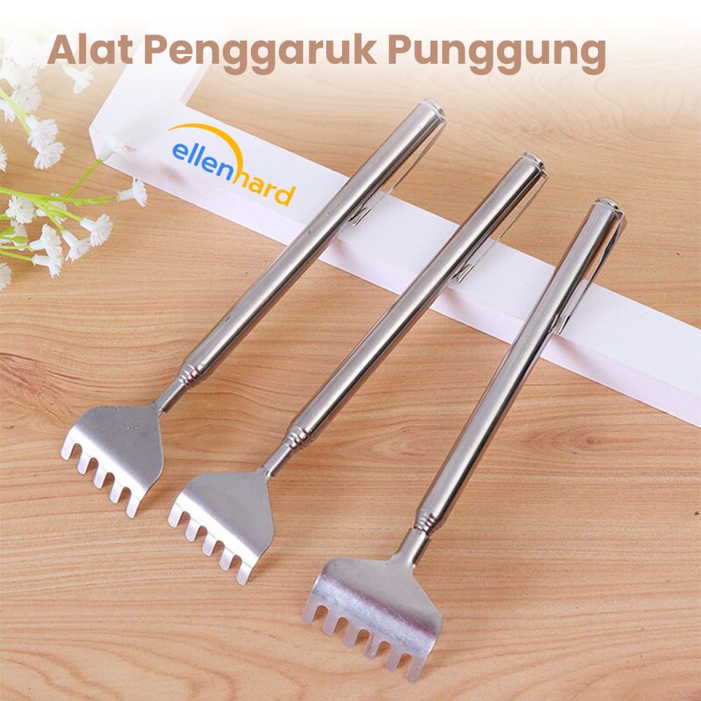 Penggaruk Punggung Gatal Garukan Badan Bisa Panjang Pendek Extendable Telescopic Stainless Steel