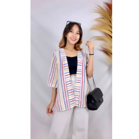 BEFAST - ZRX OOTD Kemeja RIYANA / HEM RICHEL / HEM ERVIL / CARDY VILENCIA / Kemeja Salur Wanita / Pakaian Kerja Wanita Remaja / Atasan Lengan Panjang / Kemeja Stripe Kekinian / Keluaran Terbaru / Kemeja Casual Wanita