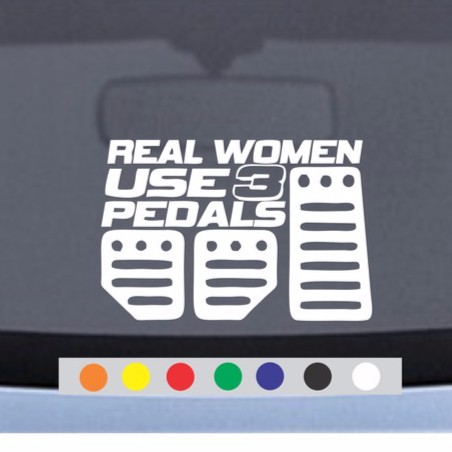 stiker real women use 3 pedal sticker kaca mobil belakang