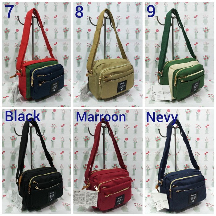 TAS MEWAH TAS SELEMPANG WANITA IMPORT ANELLO KOMBINASI 6Ruang ORIGINAL