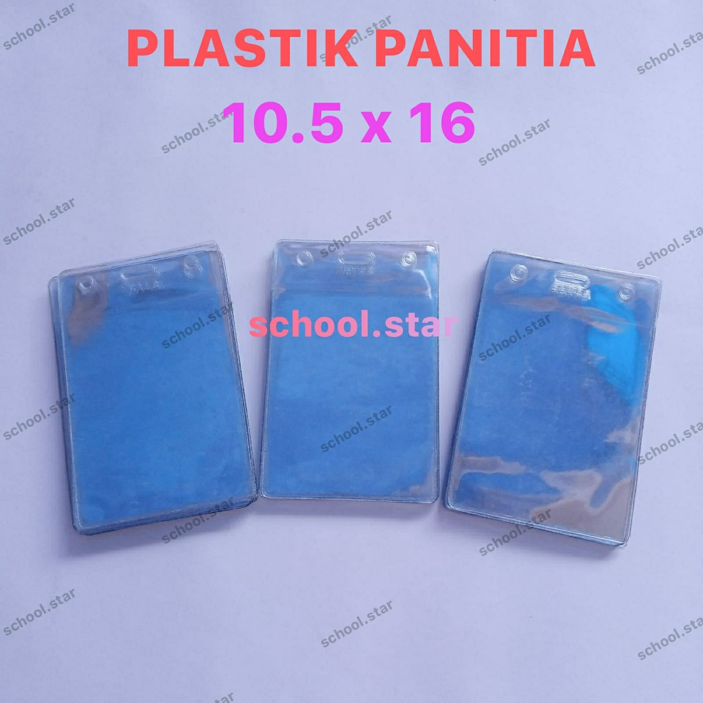 

PLASTIK PANITIA 1PAK = 100PCS / PLASTIK NAME TAG 10.5 X 16 / PLASTIK ID CARD MIKA (TEBAL PREMIUM 0.15)