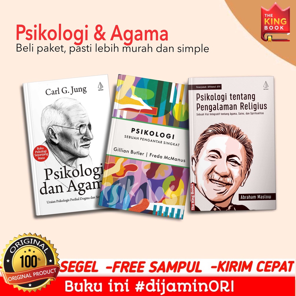 Paket 3 buku psikologi sebuah pengantar psikologi tentang pengalaman religius psikologi dan agama