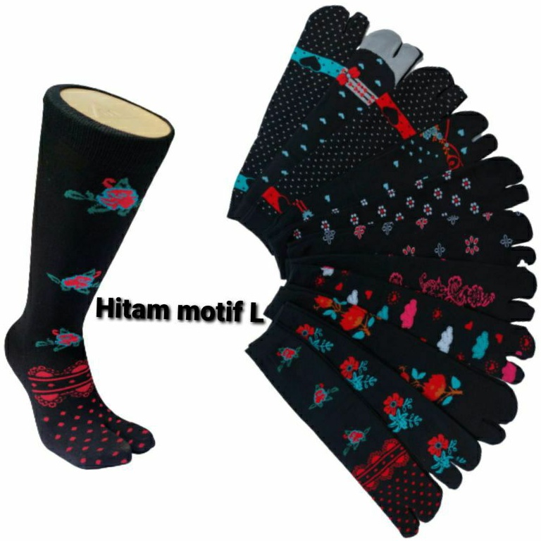 1 pasang kaos kaki JEMPOL MOTIF(HITAM)Dewasa