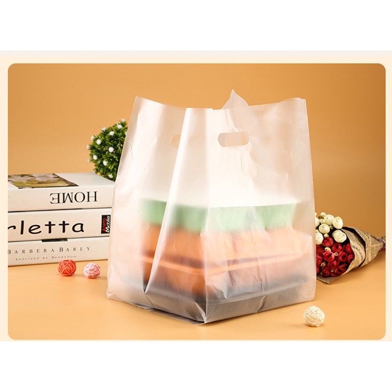 

DY PACK 10pcs Plastik Tenteng Pizza/Bento box / dus cake besar