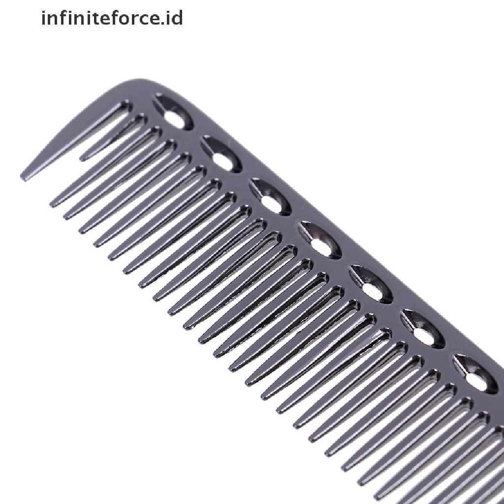 (Infiniteforce.Id) Sisir Anti Statis Bahan Aluminum Metal Untuk Salon / Barber