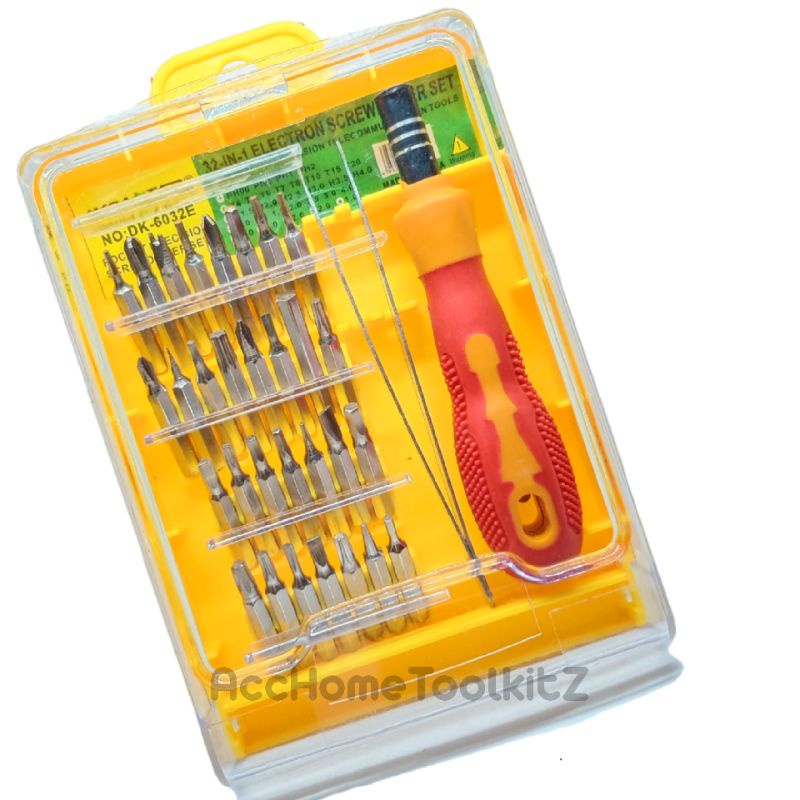 Obeng HP Set Bulat Multi 32 in 1 Bentuk Kotak / Screwdriver Elektronik Laptop HP Handphone / Obeng Jam Arloji Serbaguna 31in1 / Obeng Kecil