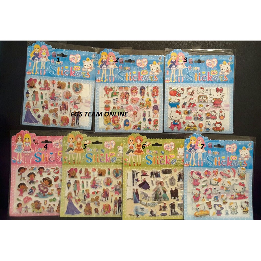 

MAINAN ANAK STICKER SEDANG KARAKTER/STICKER HADIAH/HADIAH GOODIEBAG