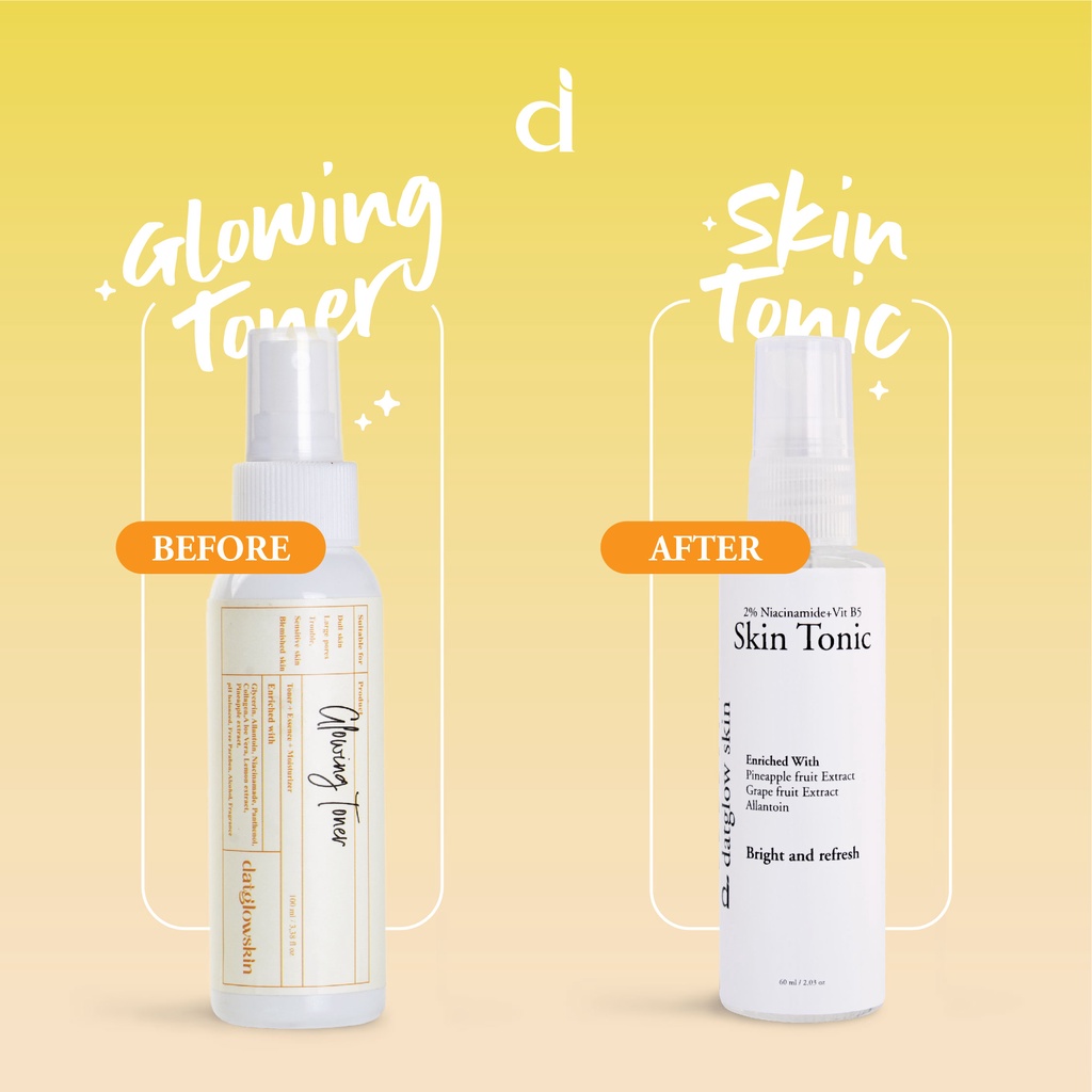 ✨Up Your Look✨ Skin tonic, ex glowing toner 60ml Datglowskin datlow skin toner jerawat