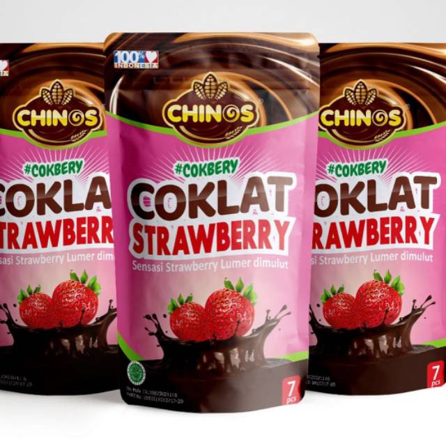 

Coklat lumer chinos dengan Fla strawberry