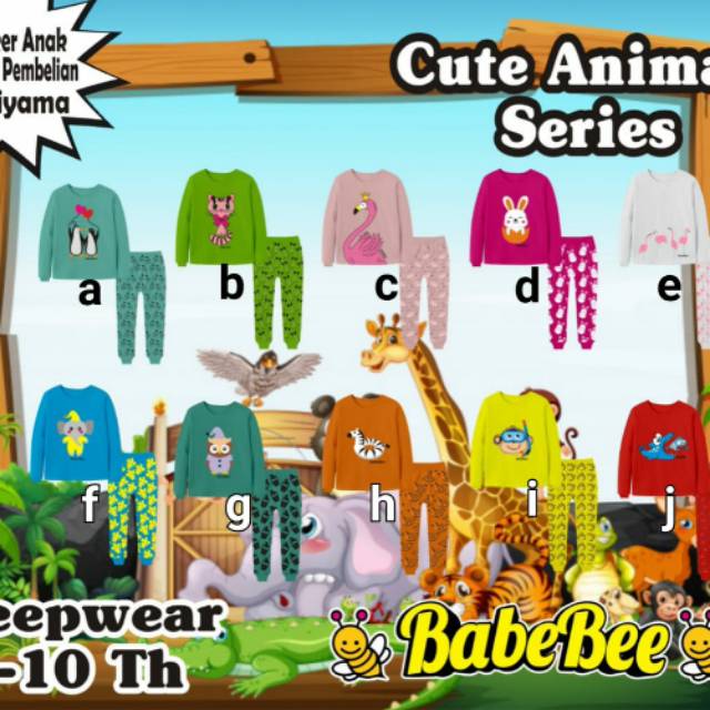 PIYAMA BAJU TIDUR ANAK BABEBEE PAJAMAS