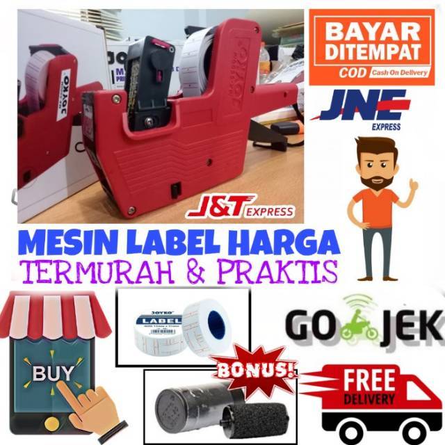 

[BISA COD] PROMO 1 SET PENEMPEL HARGA LABELLER 8 DIGIT 1 BARIS MEREK JOYKO WARNA RANDOM PRAKTIS
