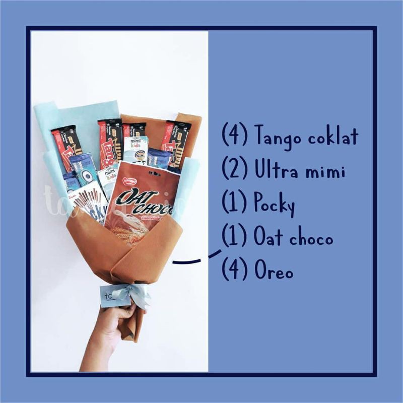 

Buket Biru 60ribu/Buker Wisuda/Oat Choco