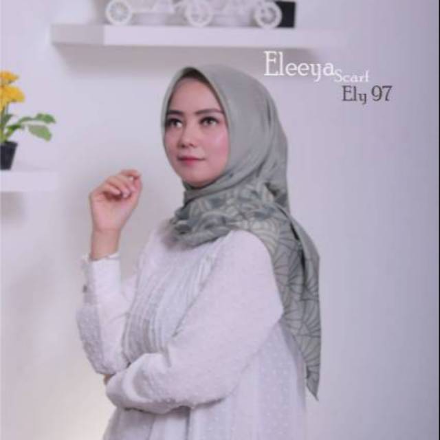 HIJAB SEGIEMPAT MOTIF || Eleeya Scarf ELY 97