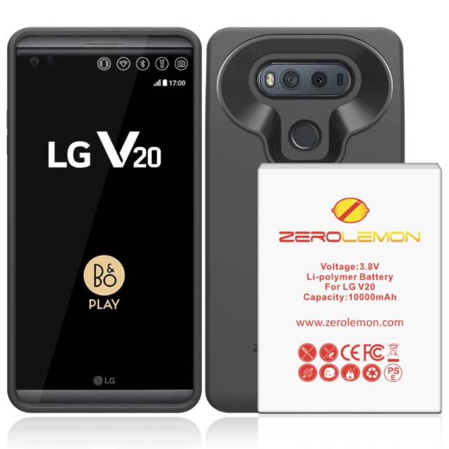 Zerolemon LG V20 10000 mAh Extended Battery + TPU Case Power Case  Casing Baterai