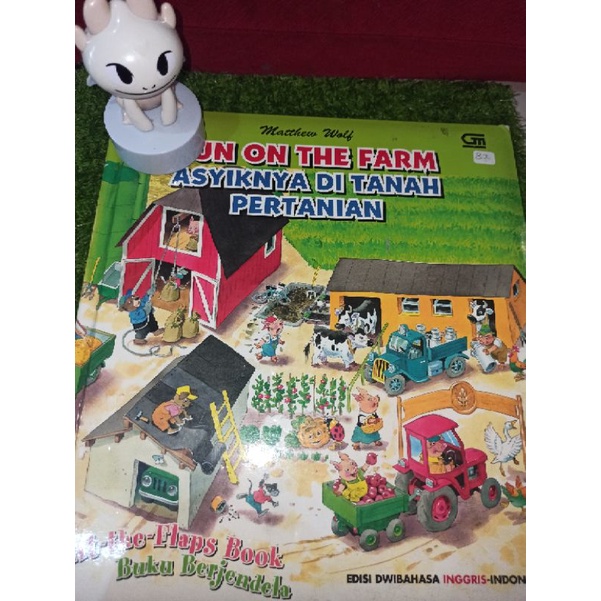 Buku Anak Lift Flaps Bilingual - MATTHEW WOLF - Asyiknya di Tanah Pertamiaj (preloved)