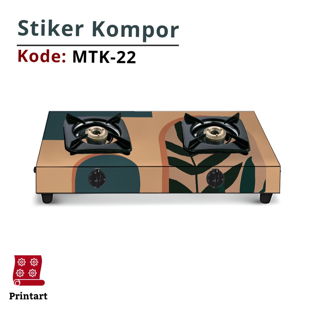 Stiker Kompor 1 Tungku dan Sticker Kompor 2 Tungku Motif Minimalis Kode MTK-22