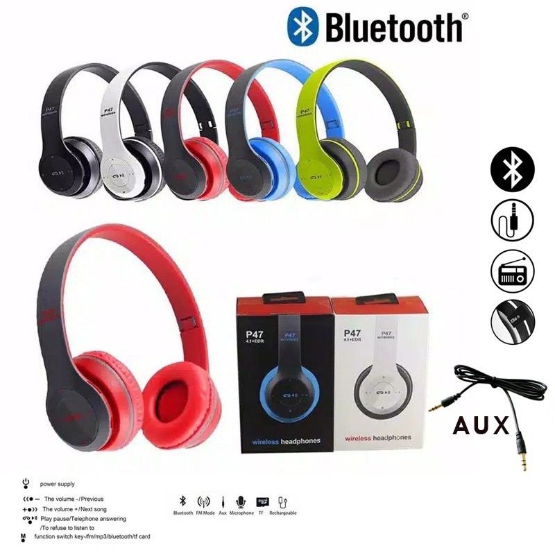 Handsfree Headset Bluetooth P47 Handset Handsfree P47 Bluetooth Bando Wireless Promo Sen