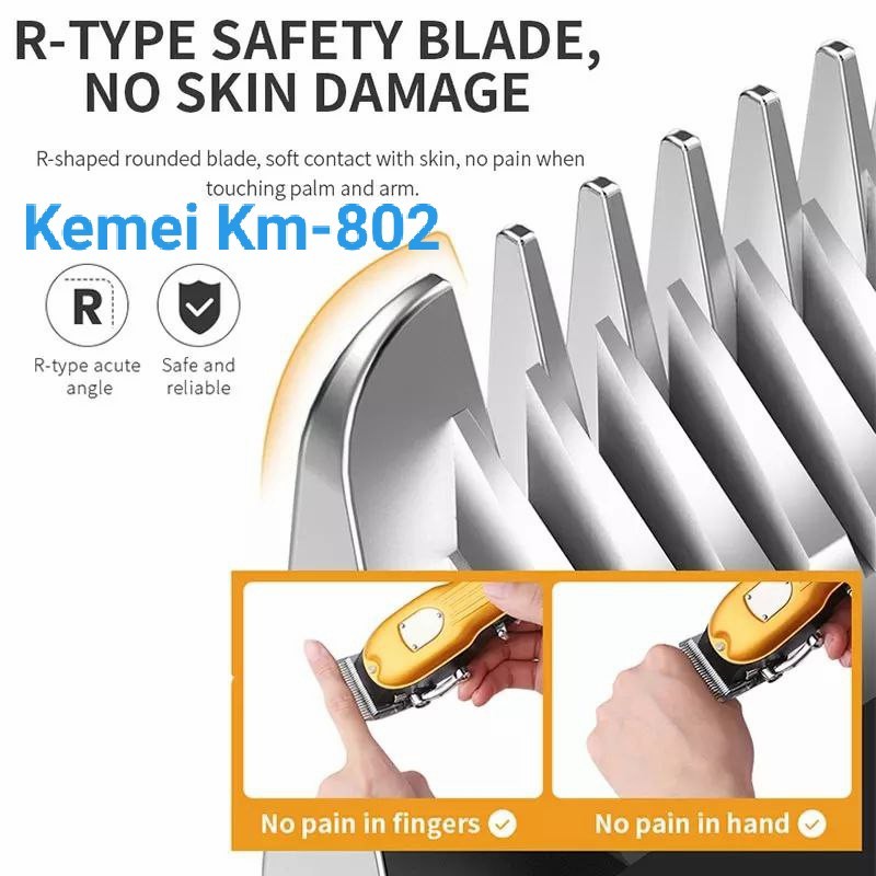 kemei km 802 hair clipper mesin cukur rambut kemei