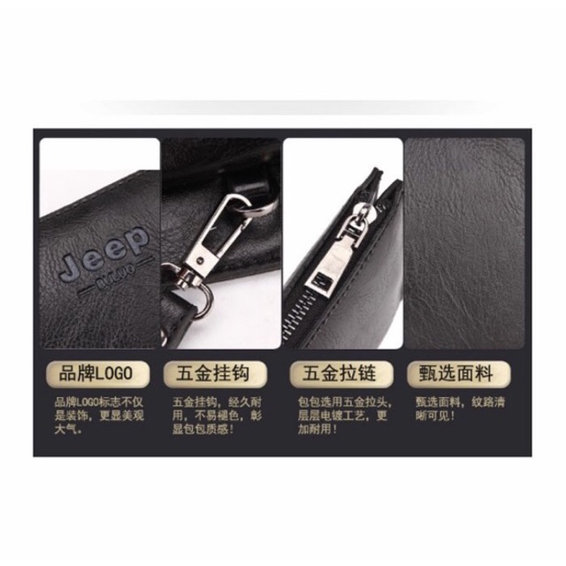Luxuzy Zipper Jeep Buluo Wallet / Dompet Import Jeep Buluo Clutc