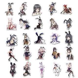 50Pcs Stiker  Kartun  Anime Jepang  Sexy untuk Laptop Koper 