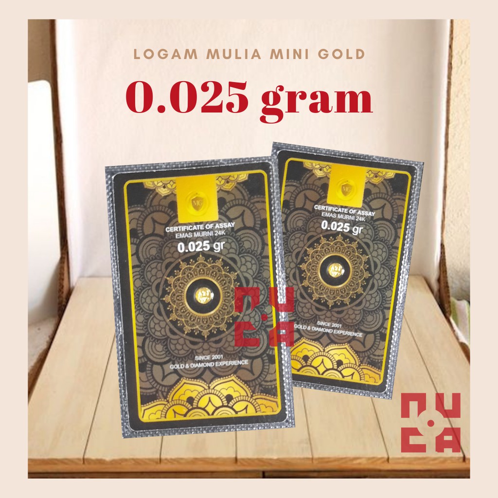 Logam mulia 0,025 gram emas mini gold