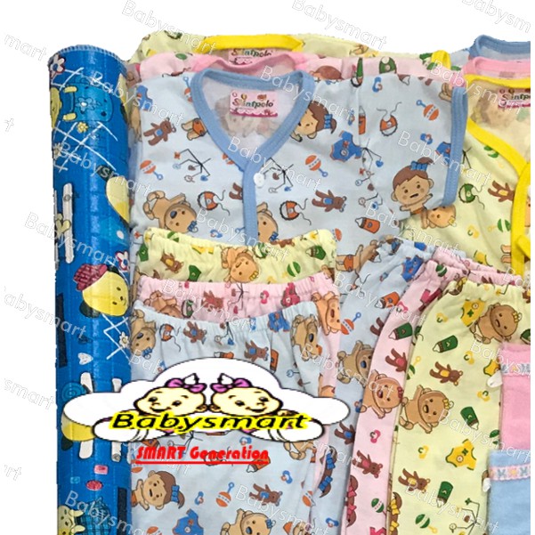 BABYSMART - Paket Hemat Perlengkapan Pakaian/Baju Bayi Baru Lahir (New Born) SANTPOLO Premium