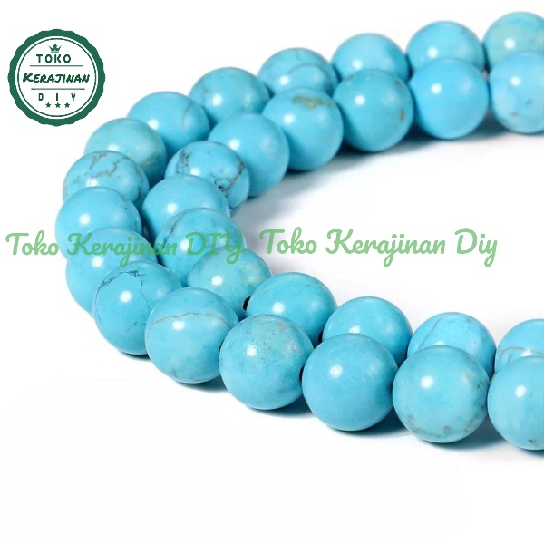 Bahan Gelang Batu Phirus 6.8.10mm Untuk Gelang Kalung Tasbih Dan Kerajinan DIY