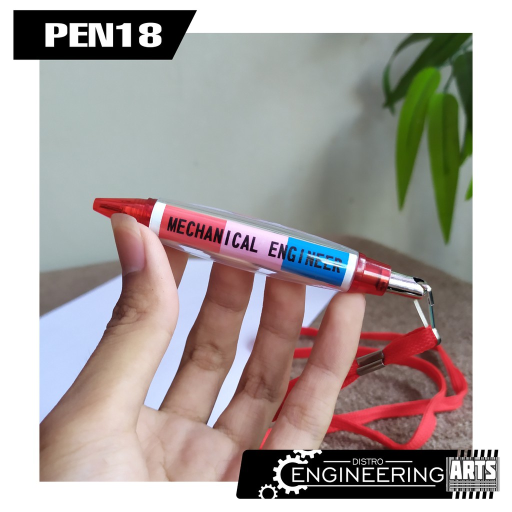 

Souvernir Pulpen Kalung Merah Sticker Motif Mechanical / PEN18