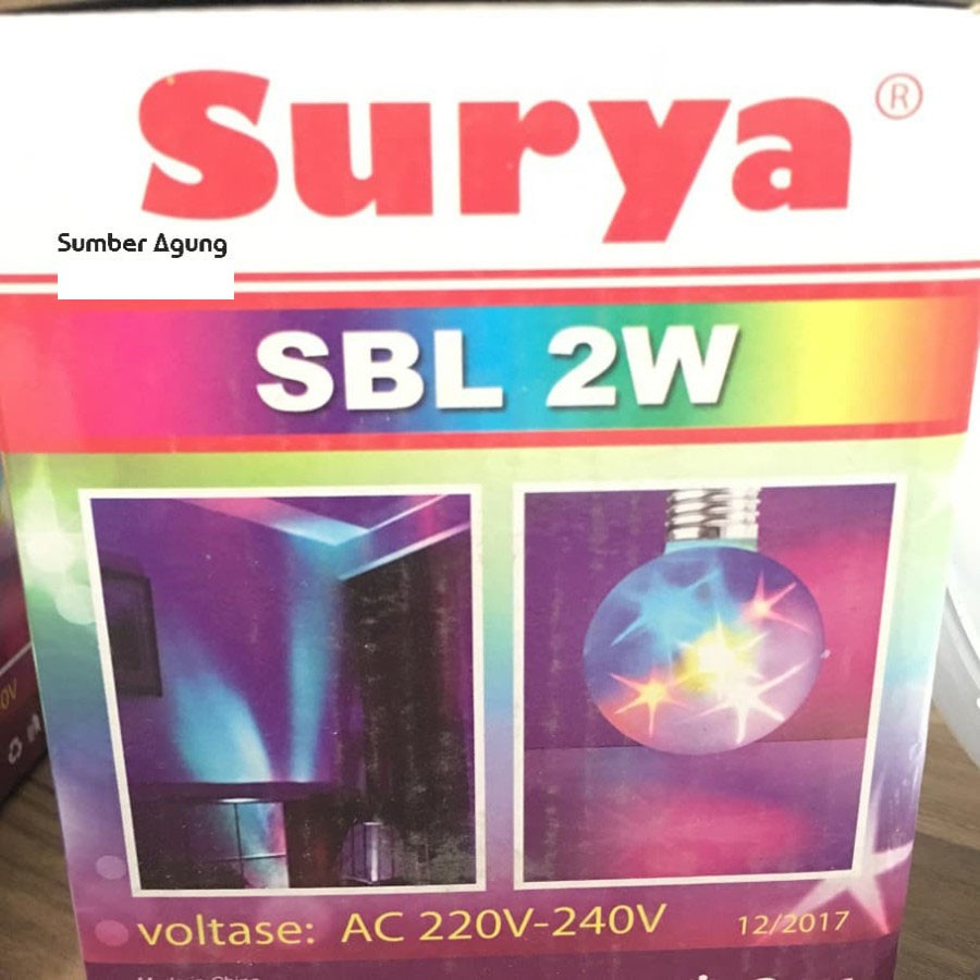 Lampu Hias Bintang Besar SURYA LED Star Ball 2W SBL2W Fitting E27