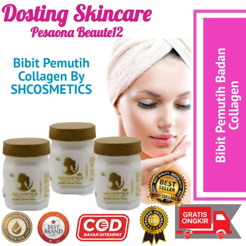 LOTION PEMUTIH KULIT PRIA & WANITA 10 X LEBIH CEPAT BIBIT COLAGEN SH COSMETICS BPOM ORIGINAL LOTION 