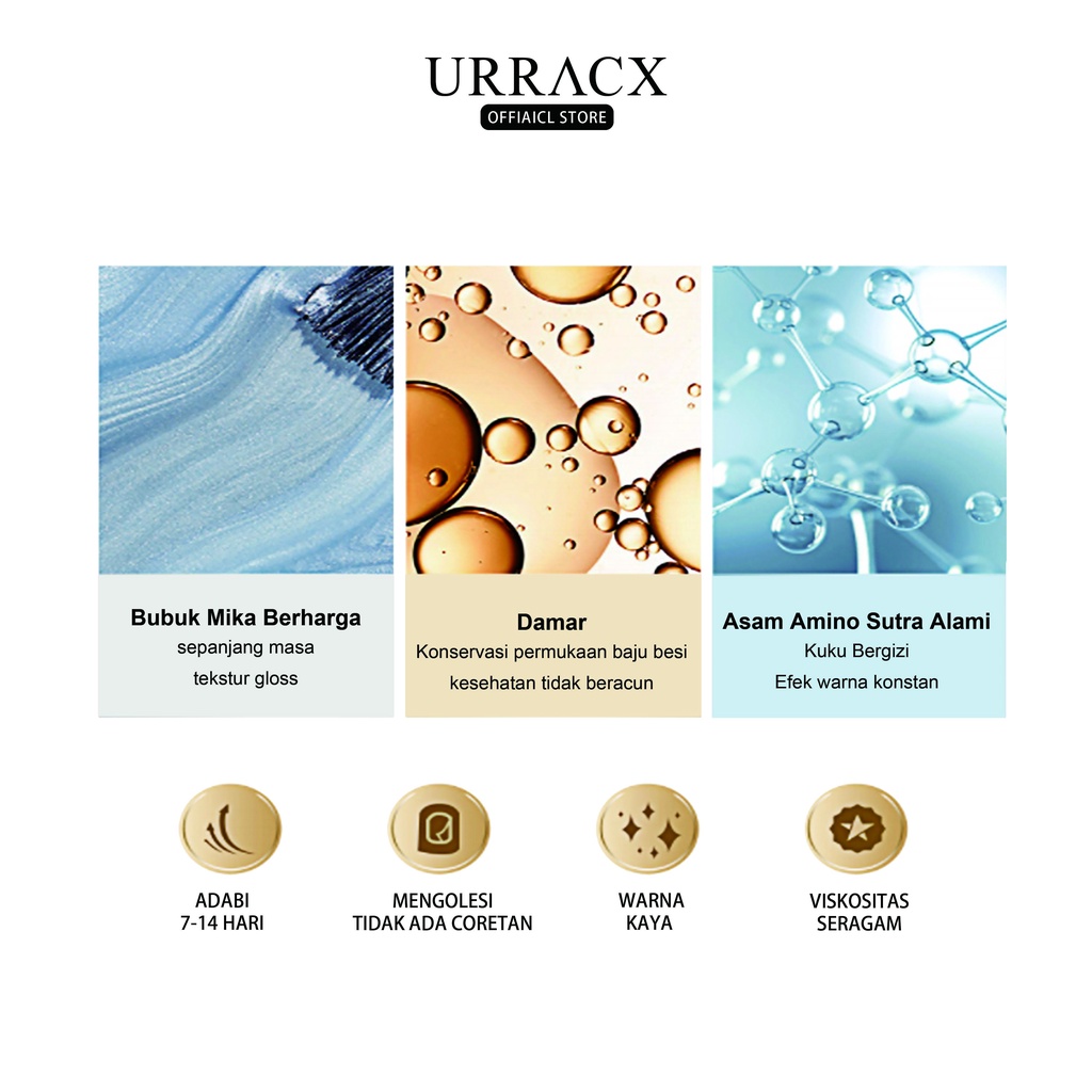 URRACX Kutek Kutek Peel Off kuteks halal muslimah Kutek Halal