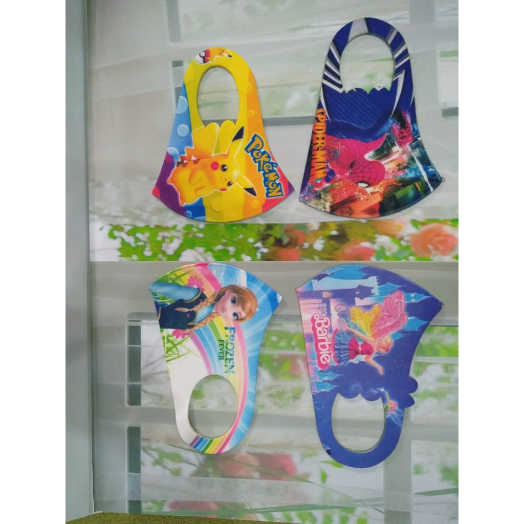 Masker Anak Karakter / Masker Anak Kekinian / Masker Anak Scuba