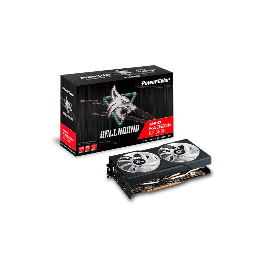 POWERCOLOR RX 6600 HELLHOUND 8GB GDDR6 6600 8G 128 BIT VGA AMD RADEON