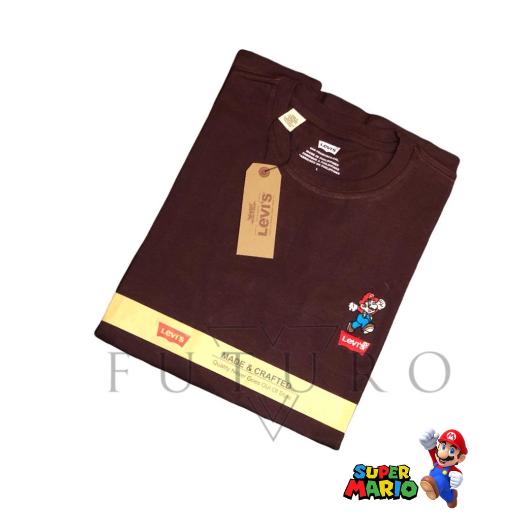 Kaos Oblong Levis x Mario Bros premium original