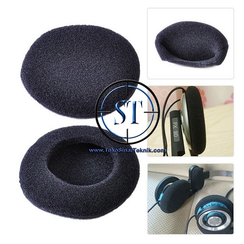 2 Pcs Busa Soft Foam Sponge Sepasang Cover Earbud Earpad Headphone 50mm-60mm