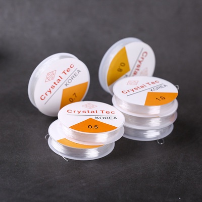 1 ROLL 5 M-20 M Panjang 0.4 Mm-1 Mm Diameter Kristal Manik-manik Elastis Tali Benang untuk Perhiasan DIY