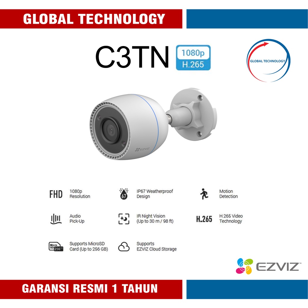 Ezviz C3TN 2MP 1080P Wireless Smart Home Camera IP CCTV Versi Baru C3WN