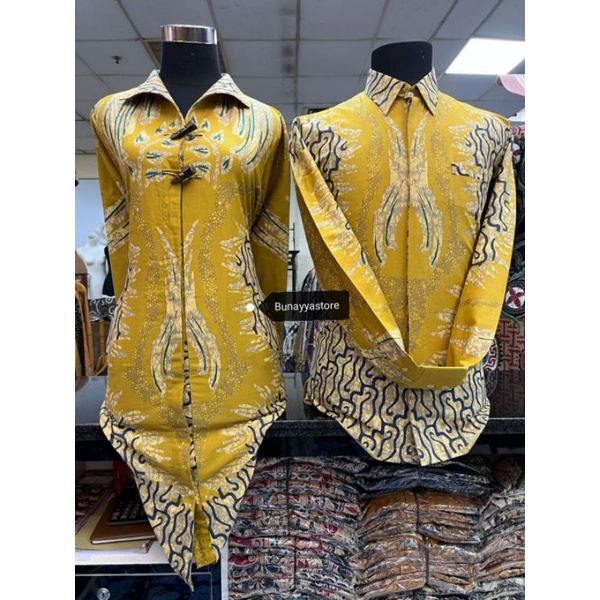 batik pria lengan panjang batik Couple pria wanita Pekalongan tunik batik