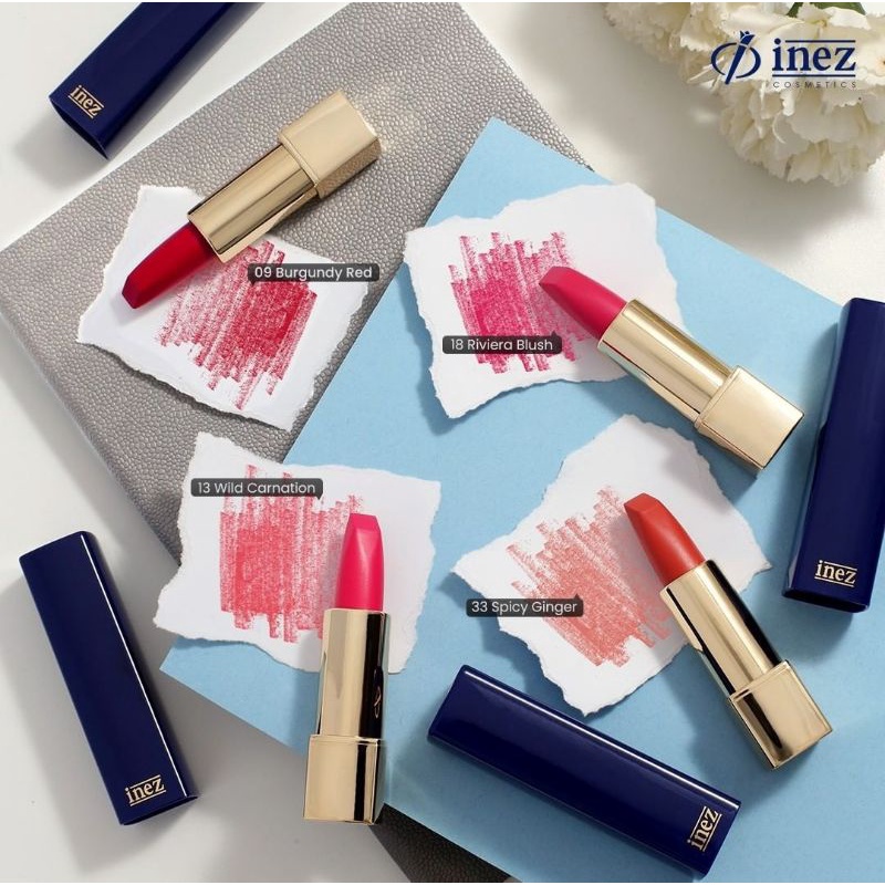 Inez Color Contour Plus Lipstick moisture matte lipstik padat