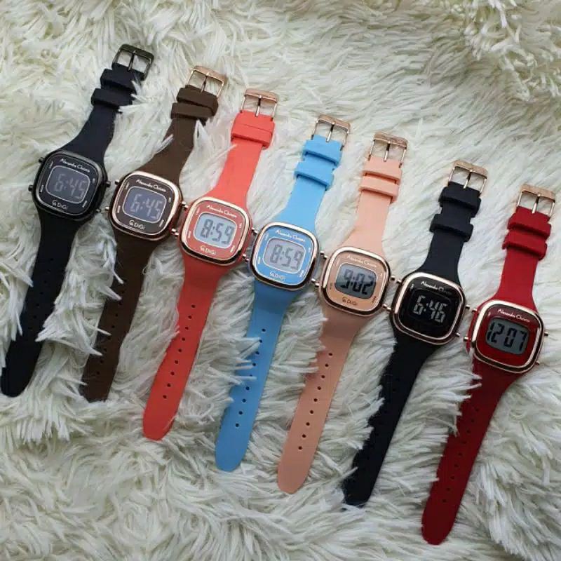 Alexandre Christie Digi AC 9336 Ladies Rubber Strap