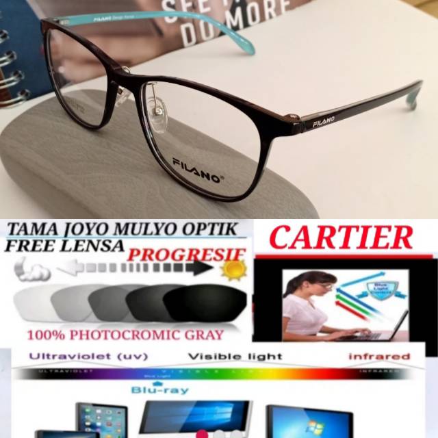 Kacamata Progresif Baca Plus jauh Dekat pria wanita